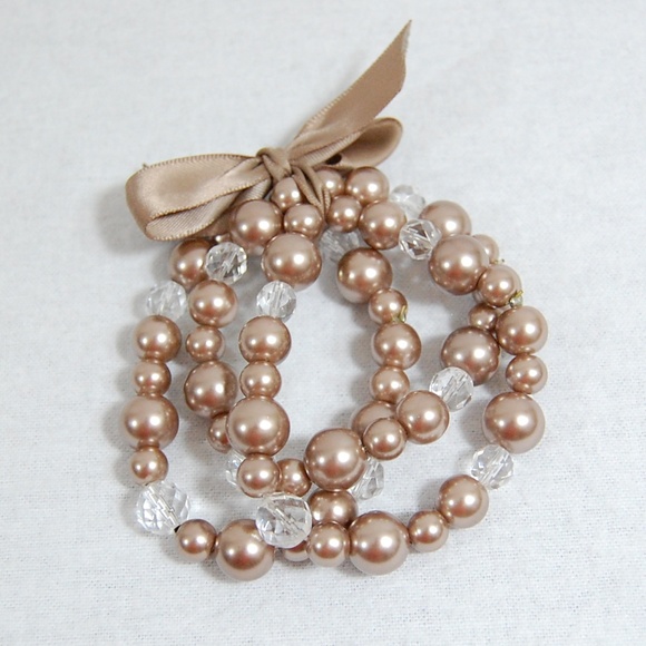 Jewelry - NWOT: Set of 3 Elastic Beaded Bracelets